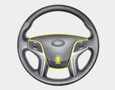 To sound the horn, press the area indicated by the horn symbol on your steering