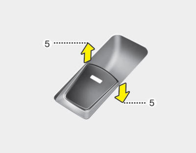 To open or close a window, press down or pull up the front portion of the corresponding