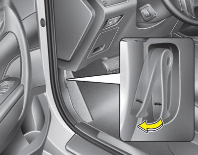 Open the hood after turning off the engine on a flat surface, move the shift