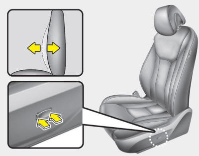 1. Press the front portion of the switch to increase support or the rear portion