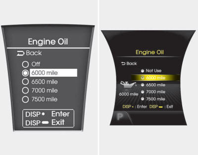 2. Select the desired maintenance schedule.