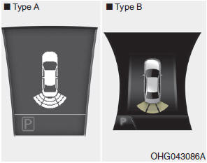 Displays the area an obstacle is detected while moving rearward. For more details,