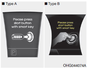 If you press the ENGINE START/ STOP button while the warning Key is not detected