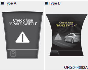 When the stop lamp fuse is disconnected, the warning illuminates for 10 seconds