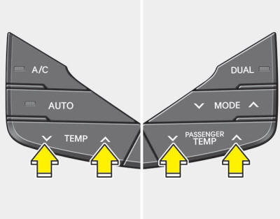 The temperature will increase to the maximum (HIGH) by pressing part of the switch.