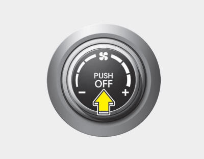 Press the OFF button to turn off the air climate control system. However, you