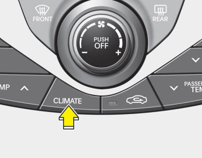 Press the climate information screen selection button to display climate information
