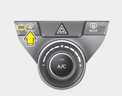 Most of the air flow is directed to the windshield with a small amount of air