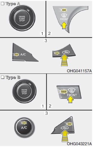 1. Turn the ignition switch to the ON position.