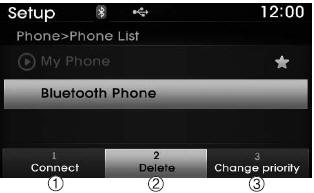 This feature is used to view mobile phones that have been paired with the audio