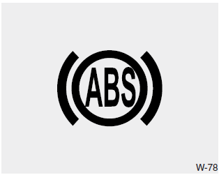 The ABS warning light will stay on for approximately 3 seconds after the ignition