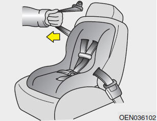 3. Pull the shoulder portion of the seat belt all the way out. When the shoulder